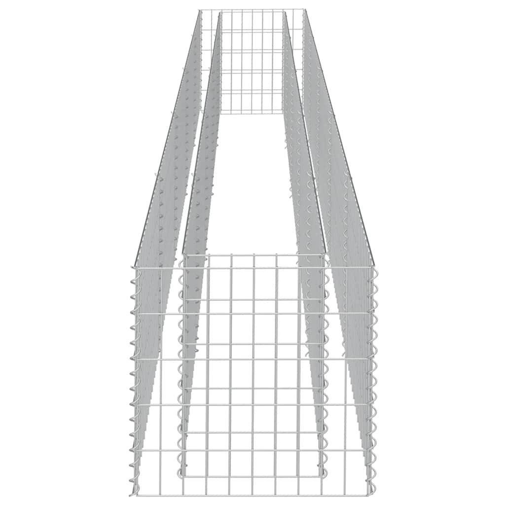 Gabionen-Hochbeet Verzinkter Stahl 450×90×100 cm