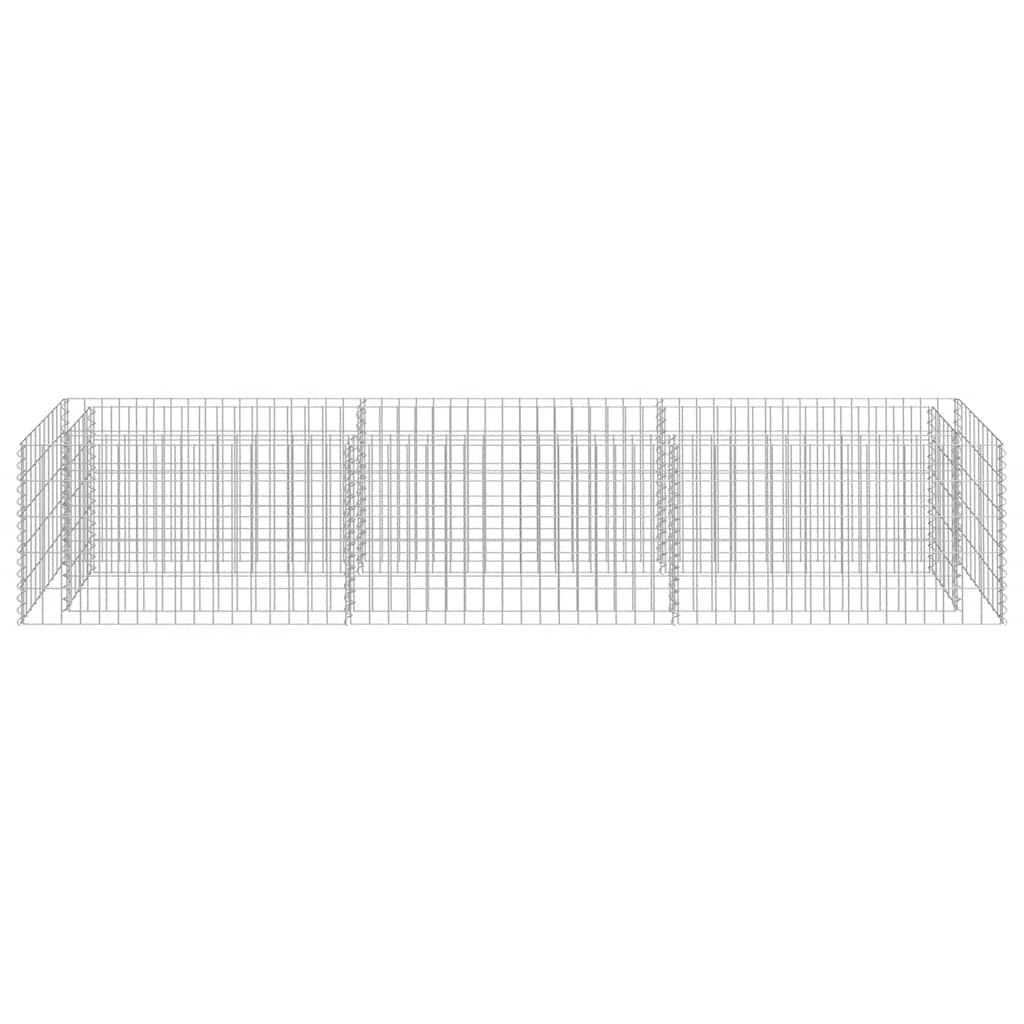 Gabionen-Hochbeet Verzinkter Stahl 450×90×100 cm