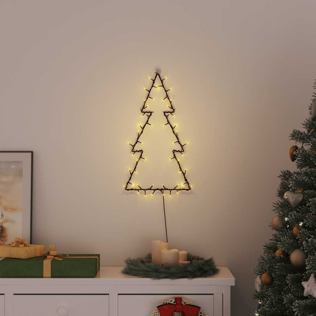 Weihnachtsbäume mit Erdspießen 3 Stk. 50 LEDs 30 cm