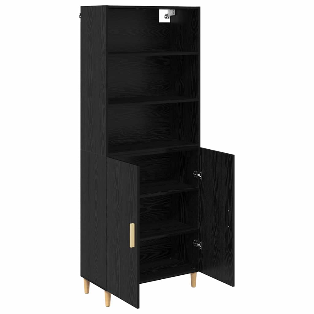 Highboard Altholz 69,5 x 32,5 x 180 cm Holzwerkstoff