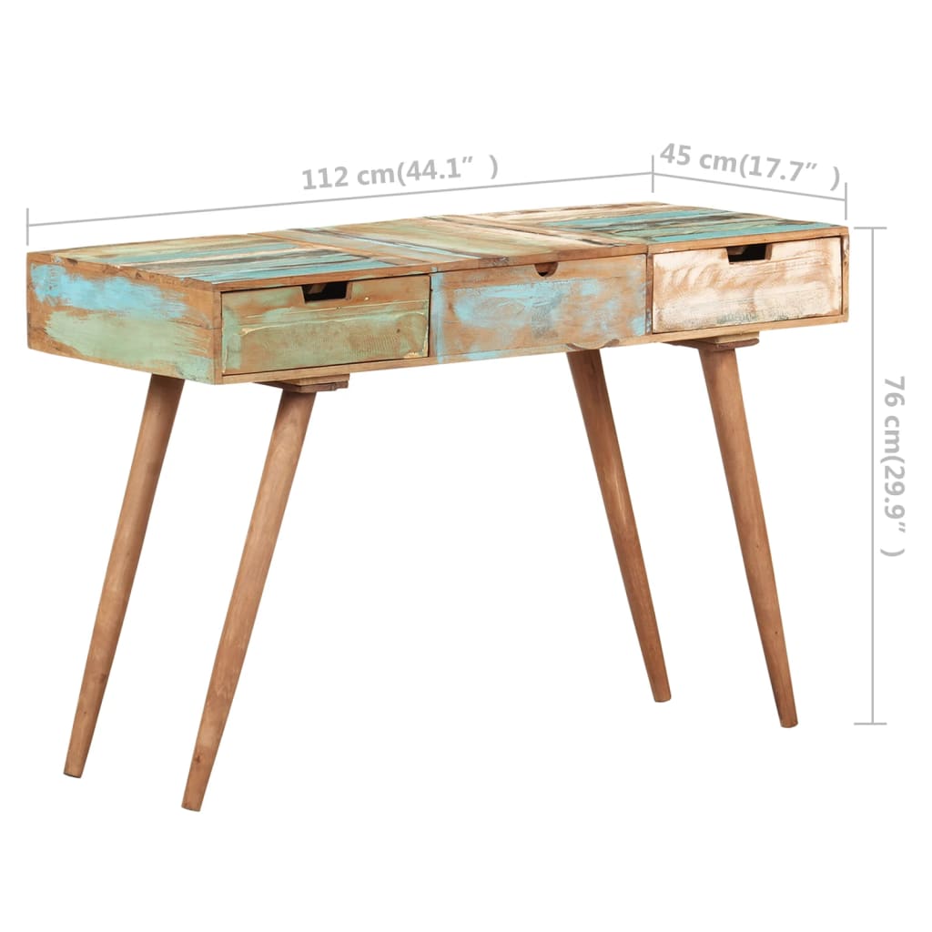 Schminktisch mit Spiegel 112x45x76 cm Akazie Massivholz