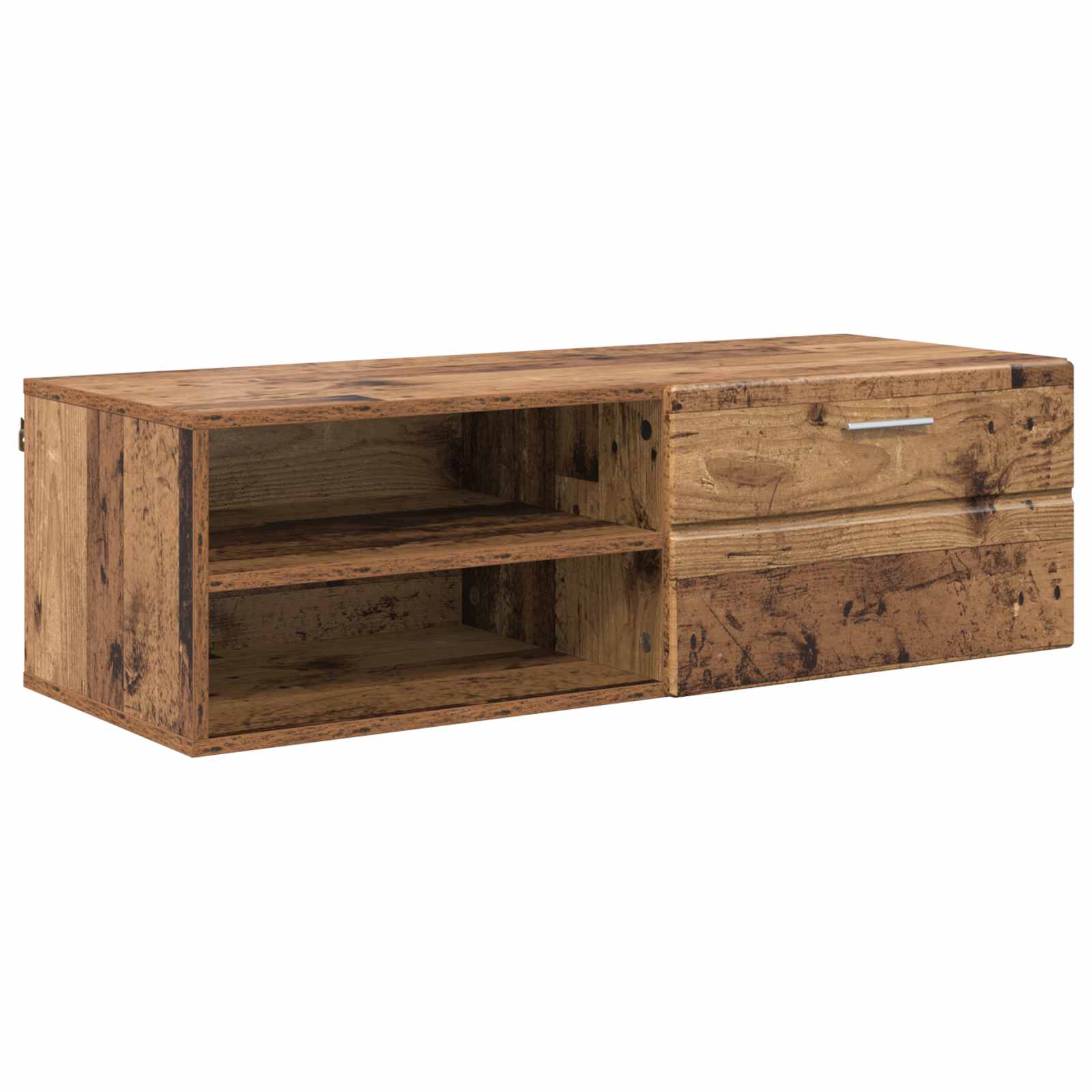 Highboard mit Regal FLORIN Weiß 60 x 35 x 182 cm Holzwerkstoff