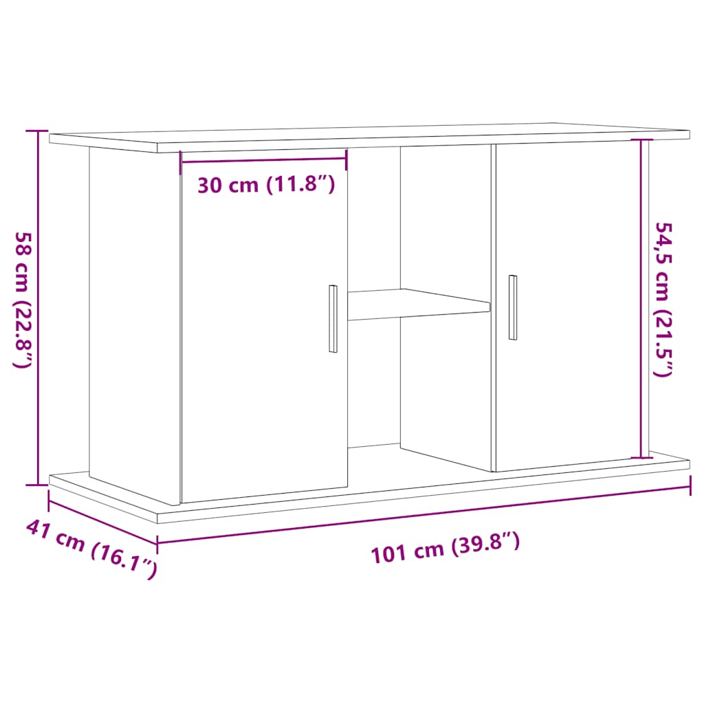 Aquariumständer Weiß 81x36x73 cm Holzwerkstoff
