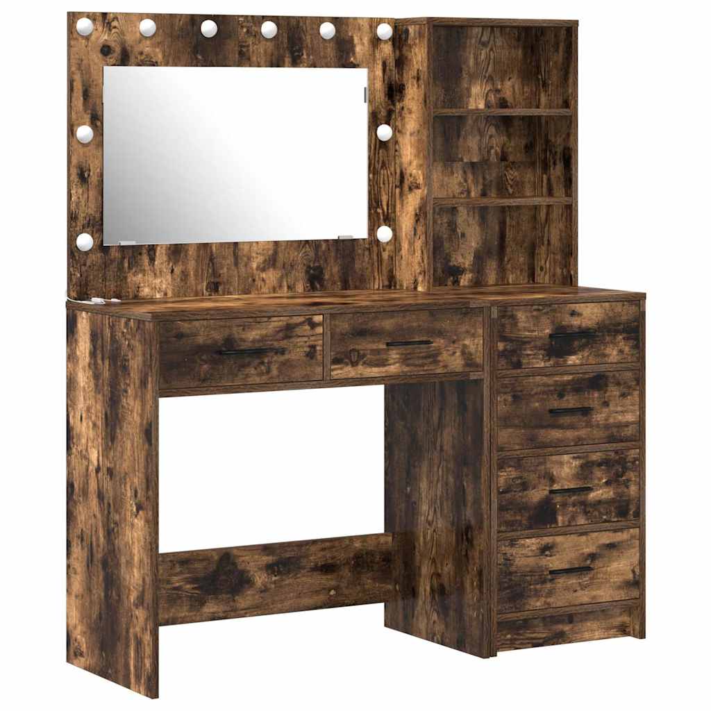 Schminktisch mit Regal Weiß 78,5 x 41 x 135 cm Holzwerkstoff