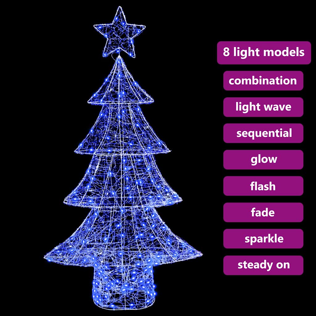 Weihnachtsbaum mit 100 LEDs Warmweiß 120 cm Acryl