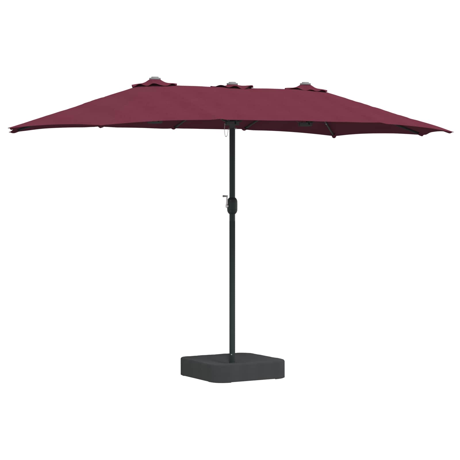 Garten-Sonnenschirm Sand und Anthrazit 385 x 209 x 244 cm