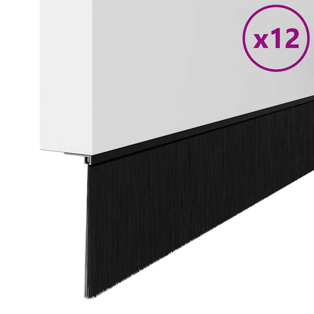Aufsteck Türbürstendichtungen 2 pcs Braun 100 cm