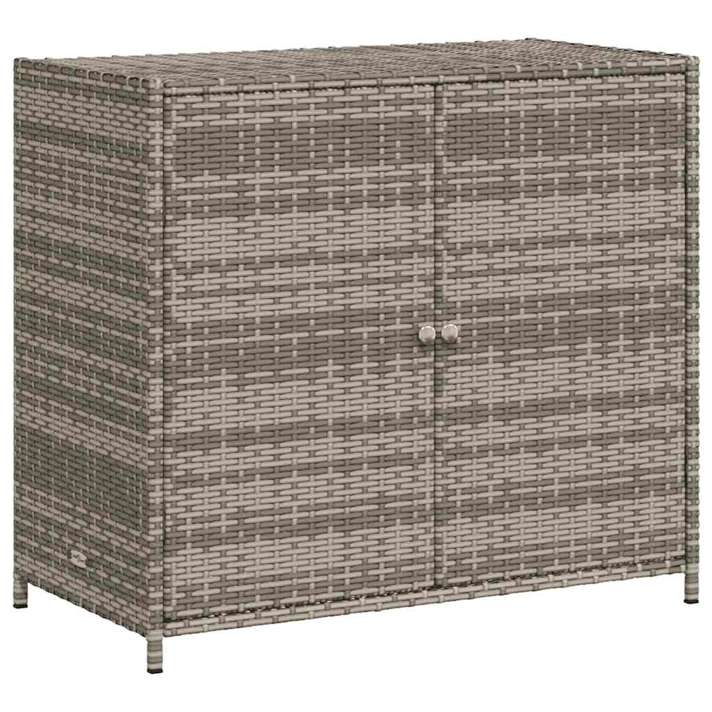 Gartenschrank Schwarz 83x45x76 cm Poly Rattan