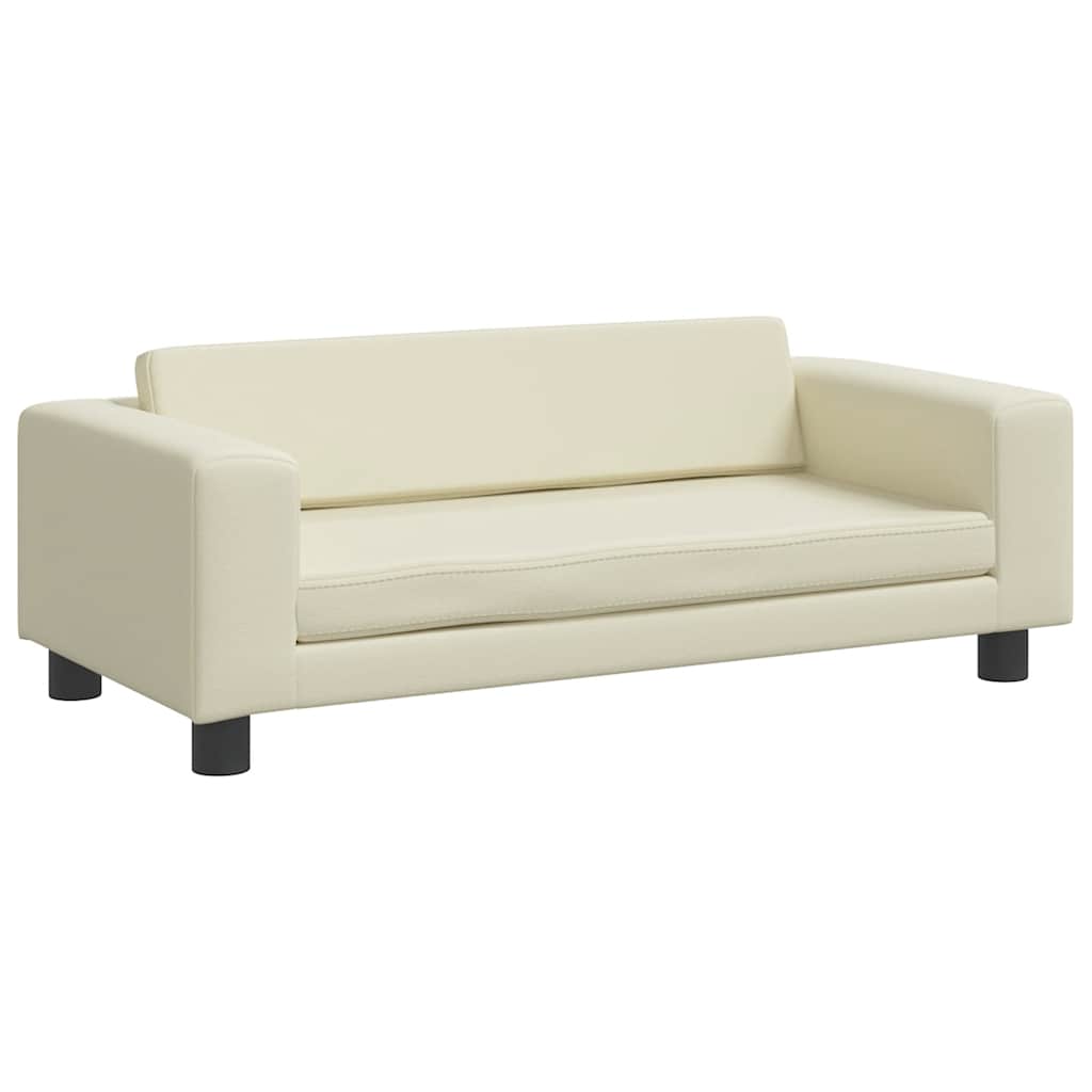 Hundebett mit Verlängerung Creme 100x50x30 cm Samt