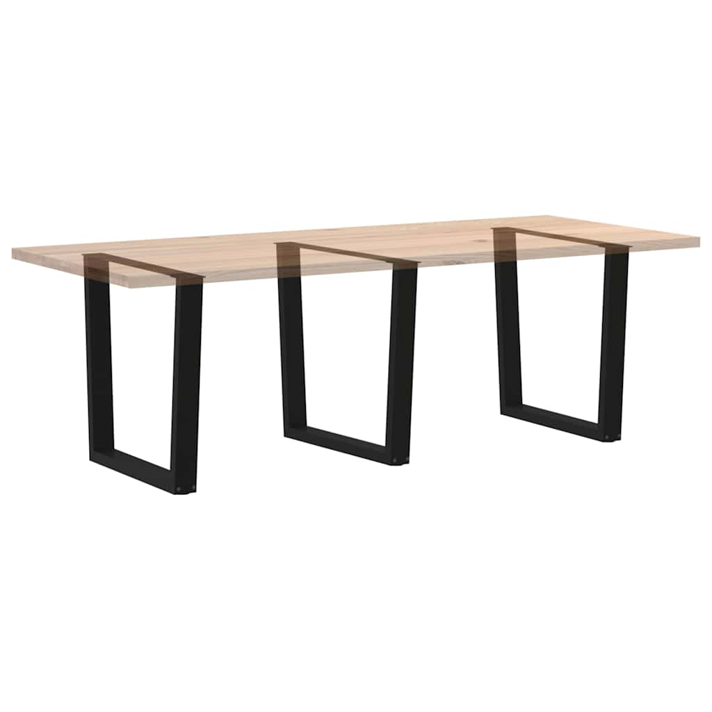 Couchtischbeine V-Form 2 Stück Schwarz 30x(30-31,3) cm Stahl