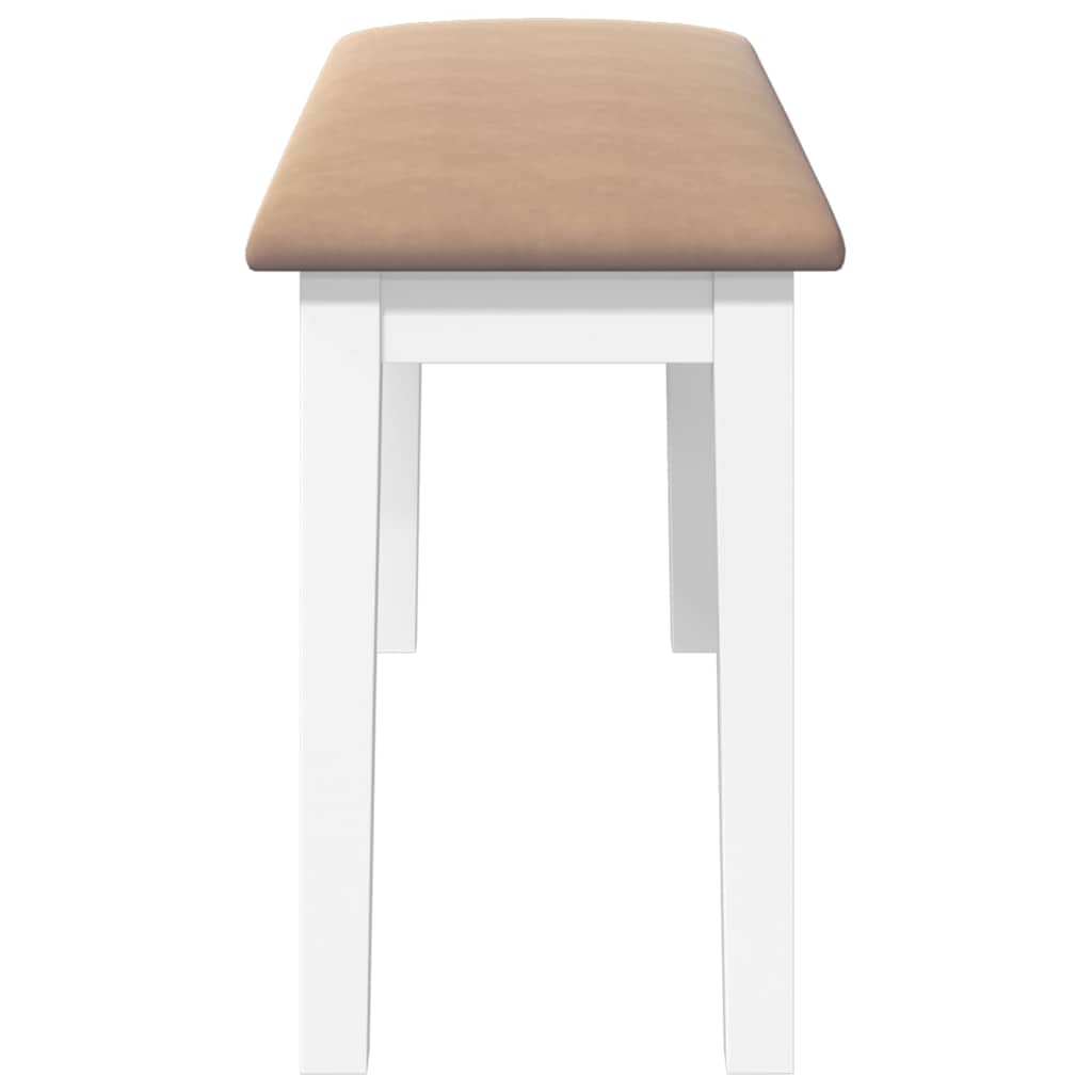 Bank 90 cm Braun Massivholz Gummibaum