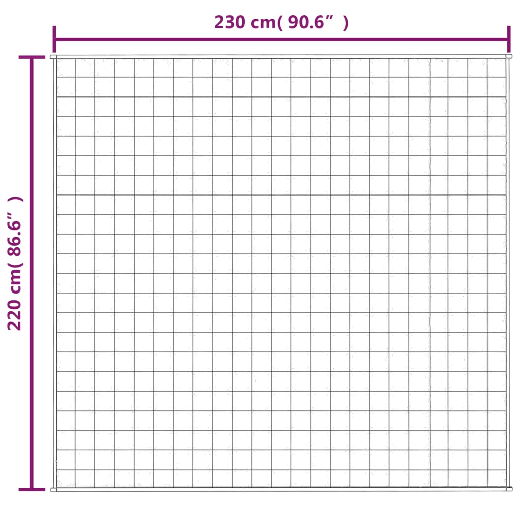 Gewichtsdecke Grau 122x183 cm 5 kg Stoff