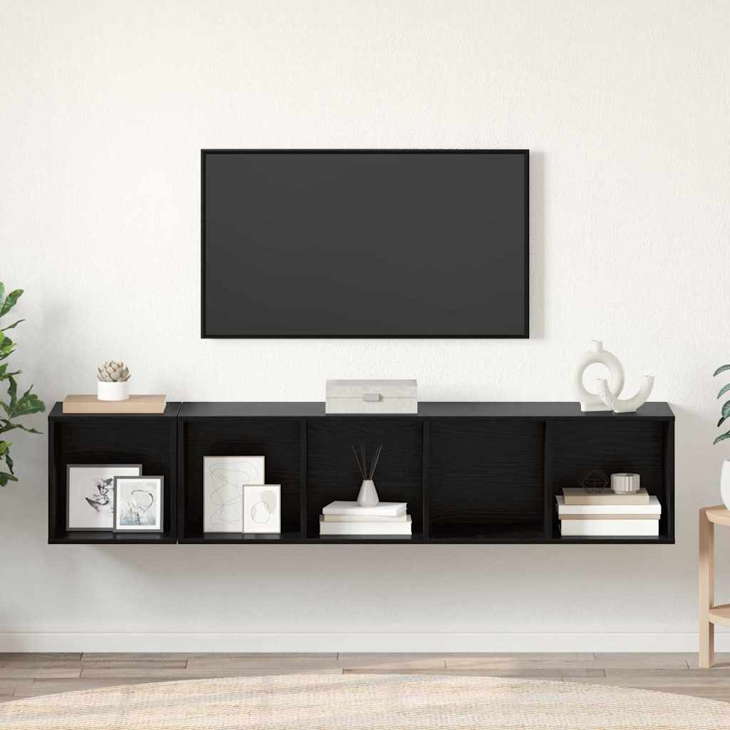 2-tlg. TV-Schrank-Set Grau Holzwerkstoff