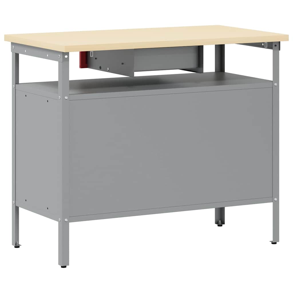 Werkbank mit Schubladen Schwarz und Grau 100 x 55 x 85 cm
