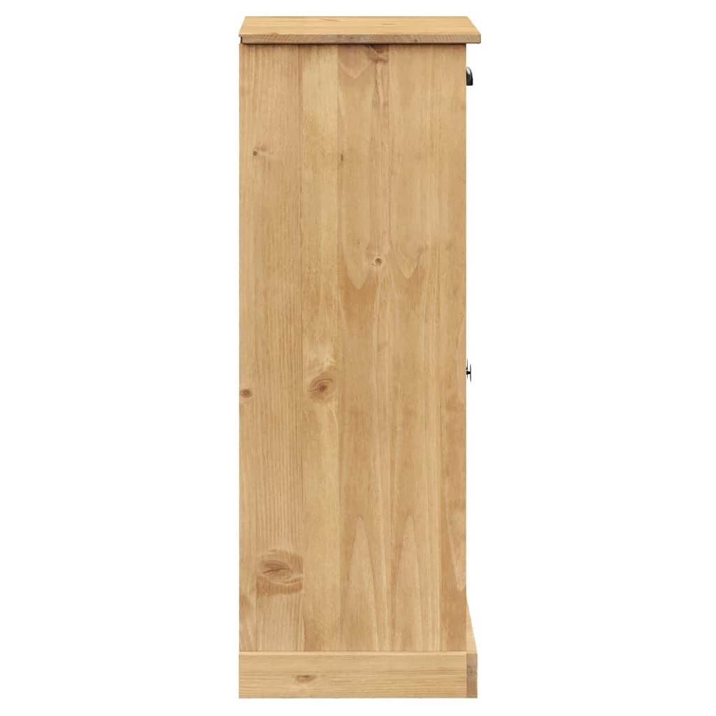 Schuhschrank VIGO Weiß 60x35x96 cm Massivholz Kiefer