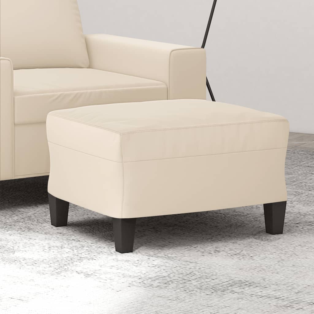Fußhocker Taupe 60x50x41 cm Mikrofasergewebe