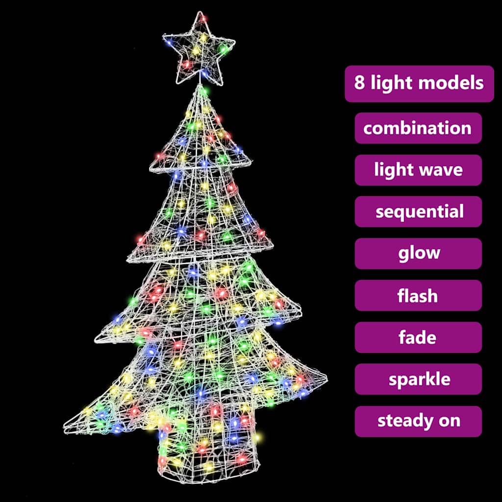 Weihnachtsbaum mit 100 LEDs Warmweiß 120 cm Acryl