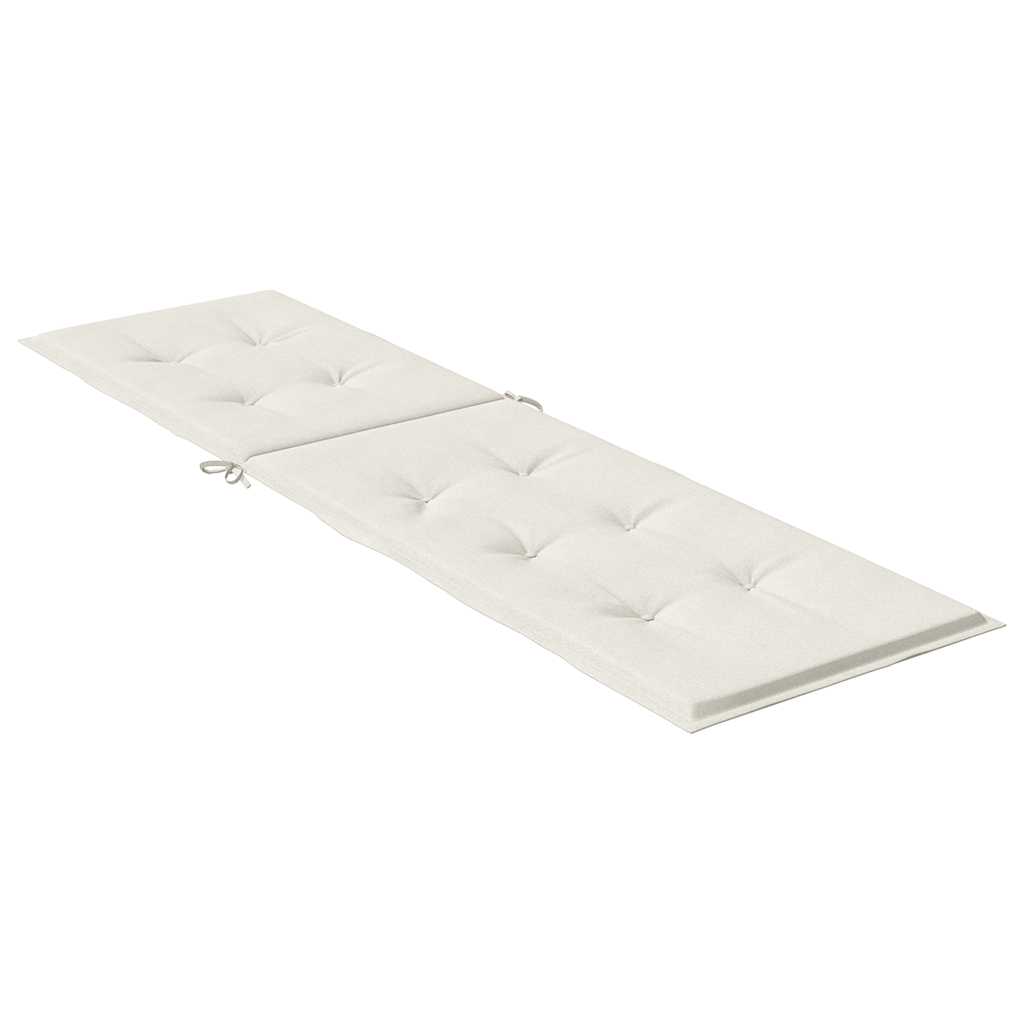 Liegestuhl-Auflage Melange Hellgrau (75+105) x 50 x 4 cm Stoff