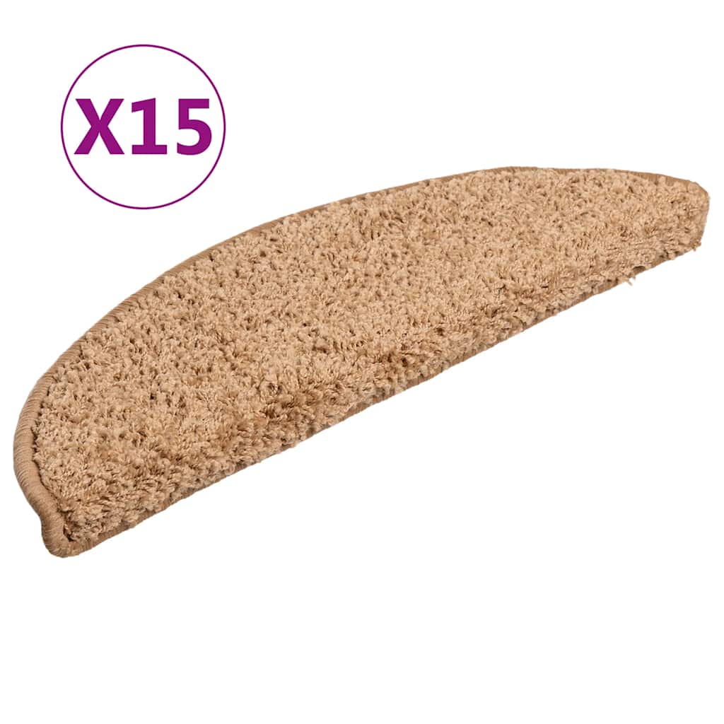 Stufenmatten 15 Stk. 56x17x3 cm Grau Halbrund