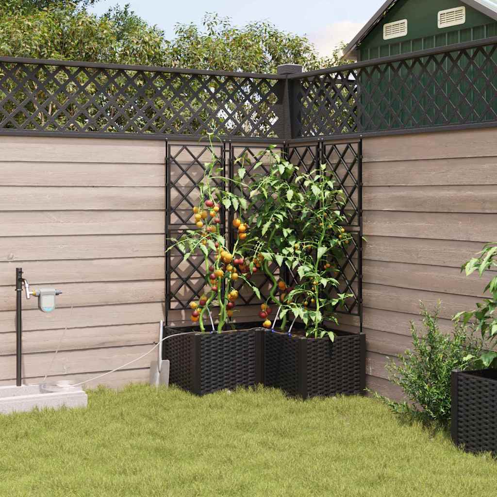 Garten-Pflanzgefäß 4 Stk. Braun 160 x 40 x 22 cm PP