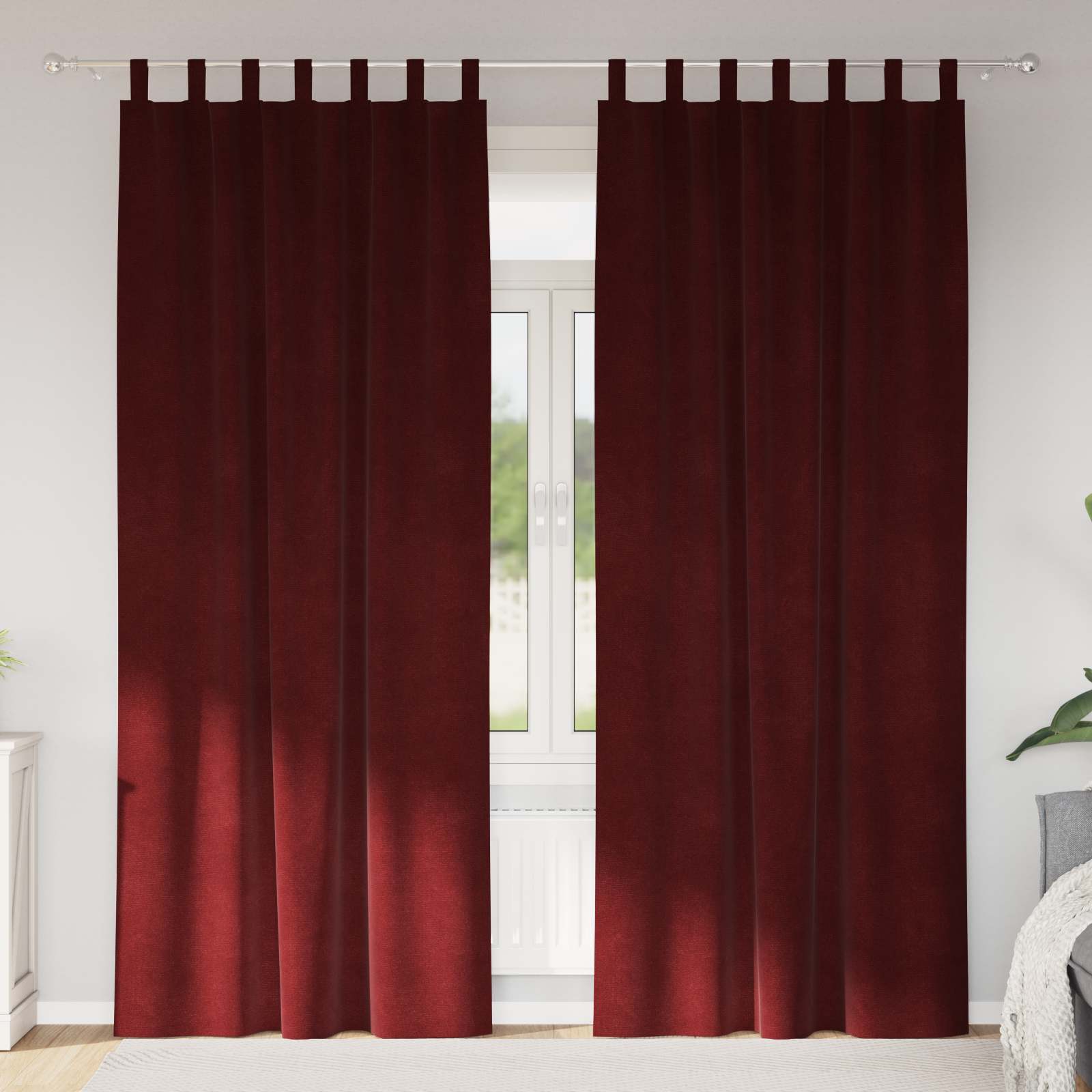 Verdunkelungsvorhänge 2 pcs Schwarz 140 x 140 cm Samt