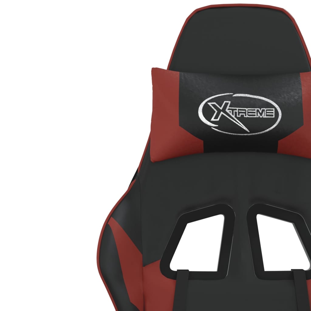 Gaming-Stuhl mit Massagefunktion Schwarz und Blau Kunstleder