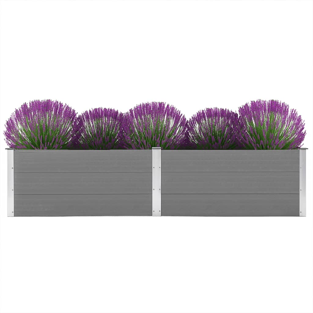Garten-Hochbeet 200x50x54 cm WPC Grau