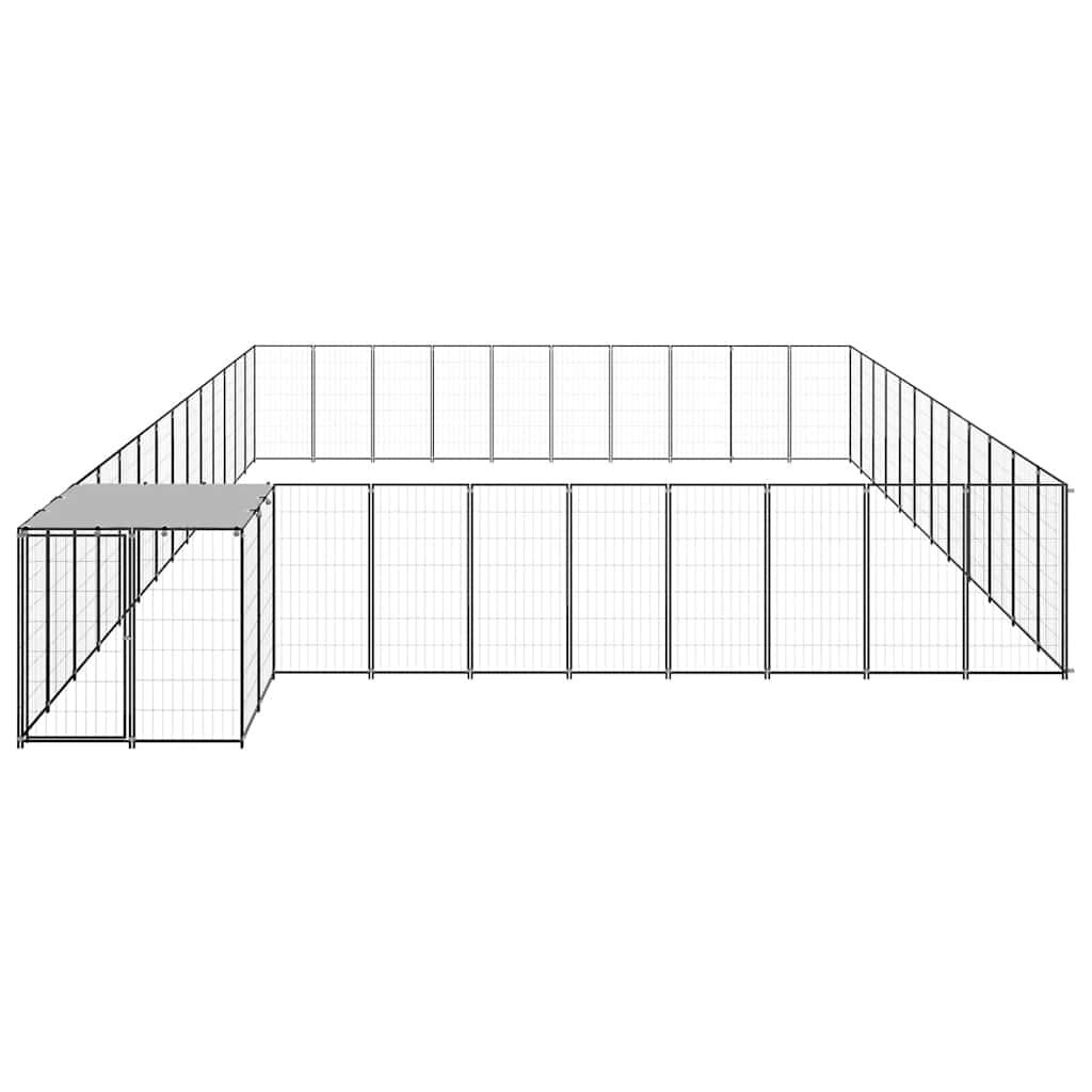 Hundezwinger Schwarz 7,26 m² Stahl