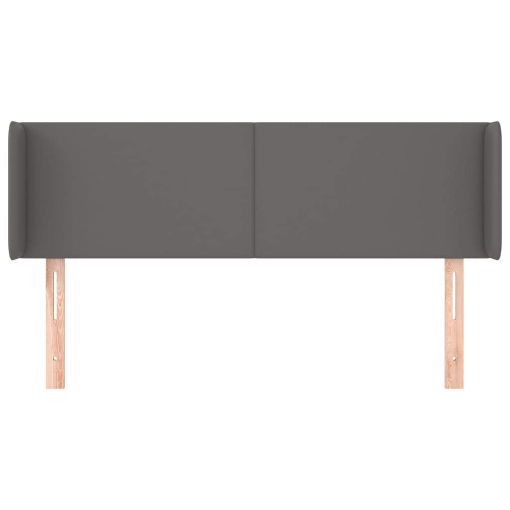 Kopfteil mit Ohren Creme 83x16x78/88 cm Kunstleder