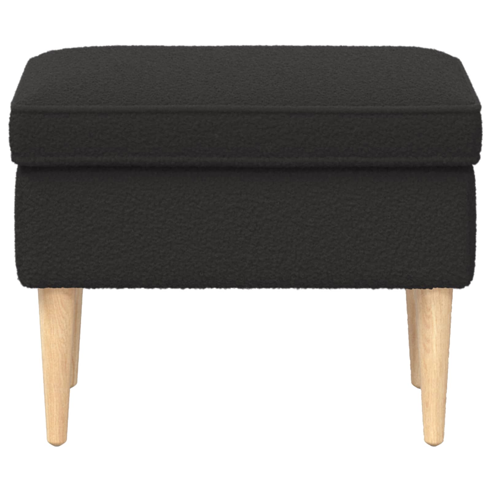 Hocker Creme 55 x 35 x 41 cm Bouclé