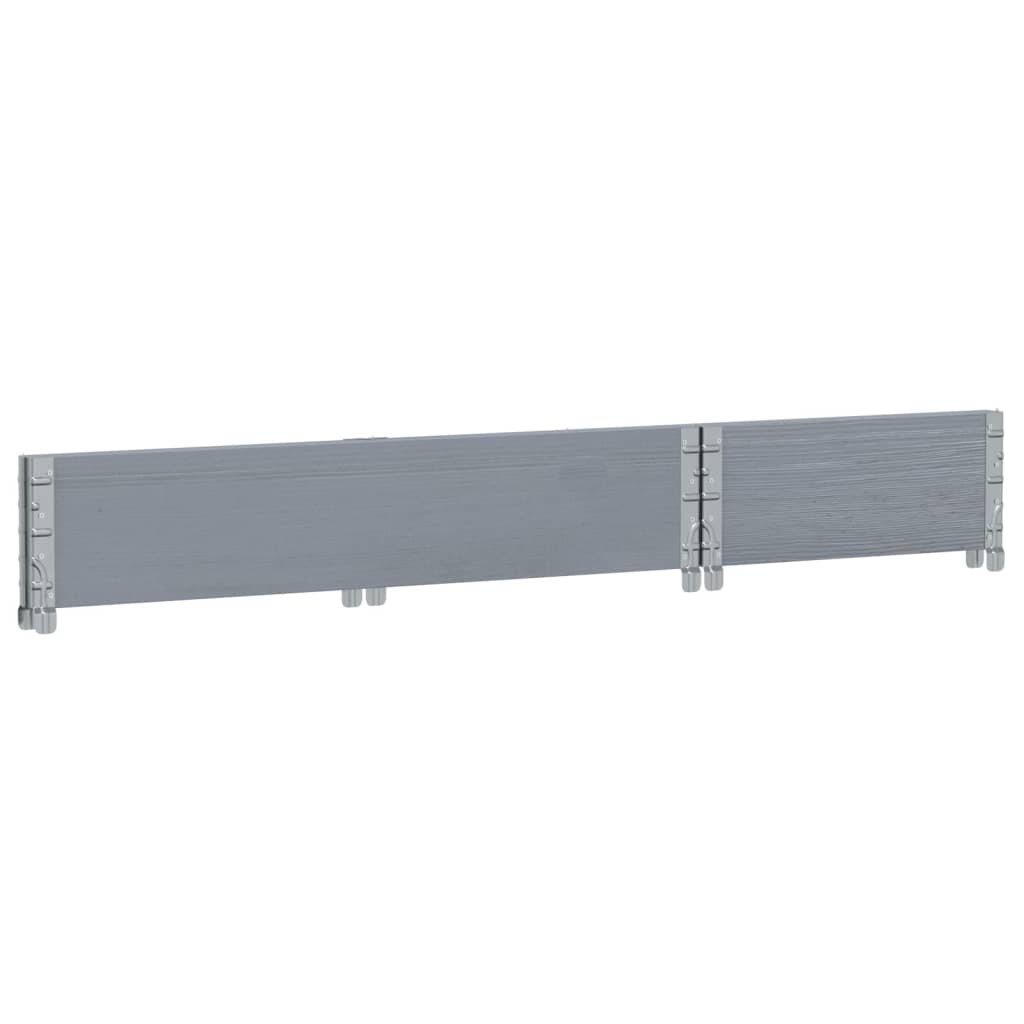 Paletten-Aufsatzrahmen Schwarz 80x60 cm Massivholz Kiefer