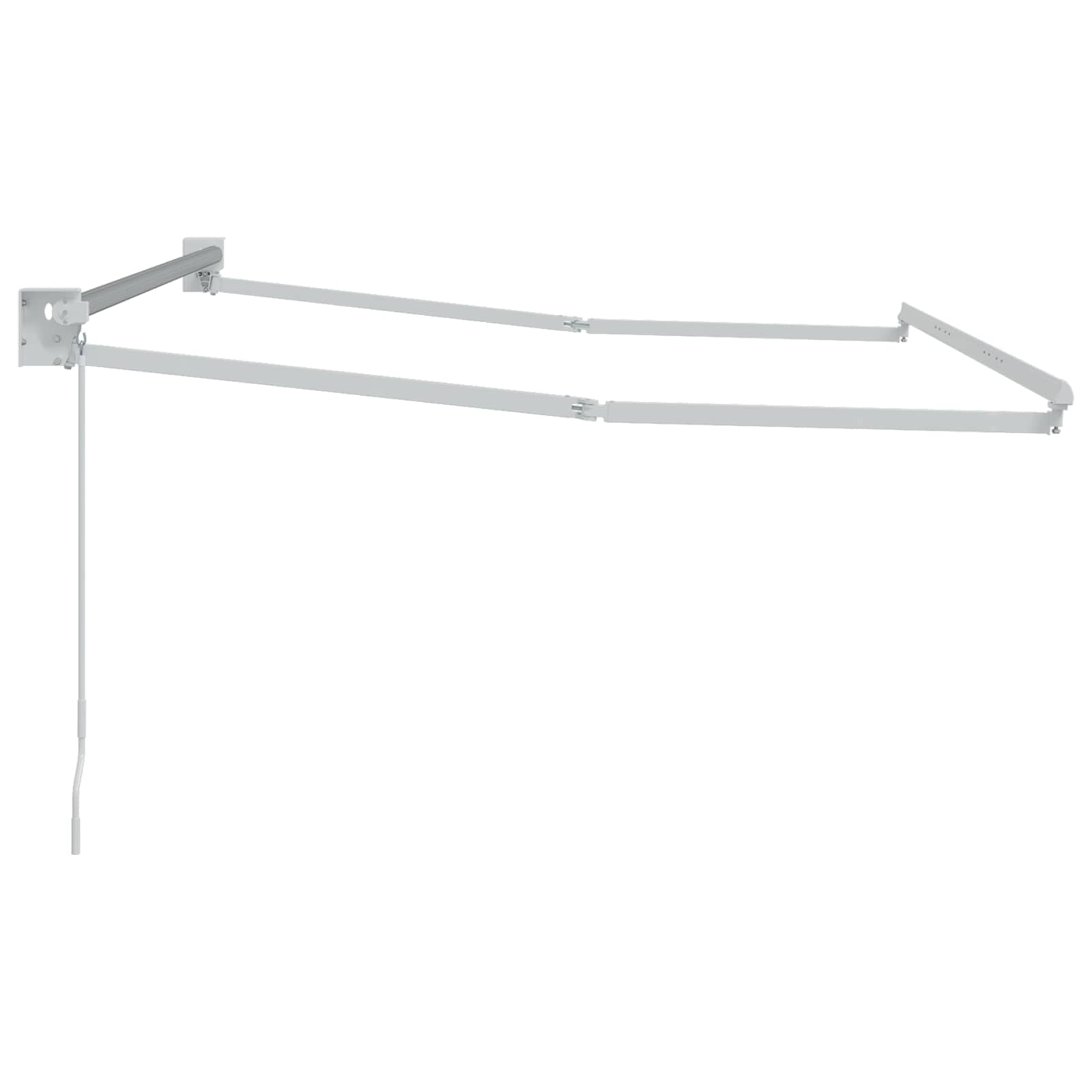 Ausziehbarer Sonnenschirmrahmen Weiß 300 x 250 cm Aluminium