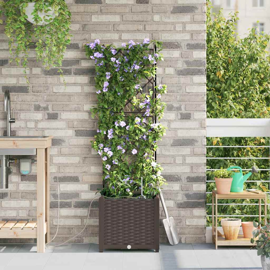 Garten-Pflanzgefäß 4 Stk. Braun 160 x 40 x 22 cm PP