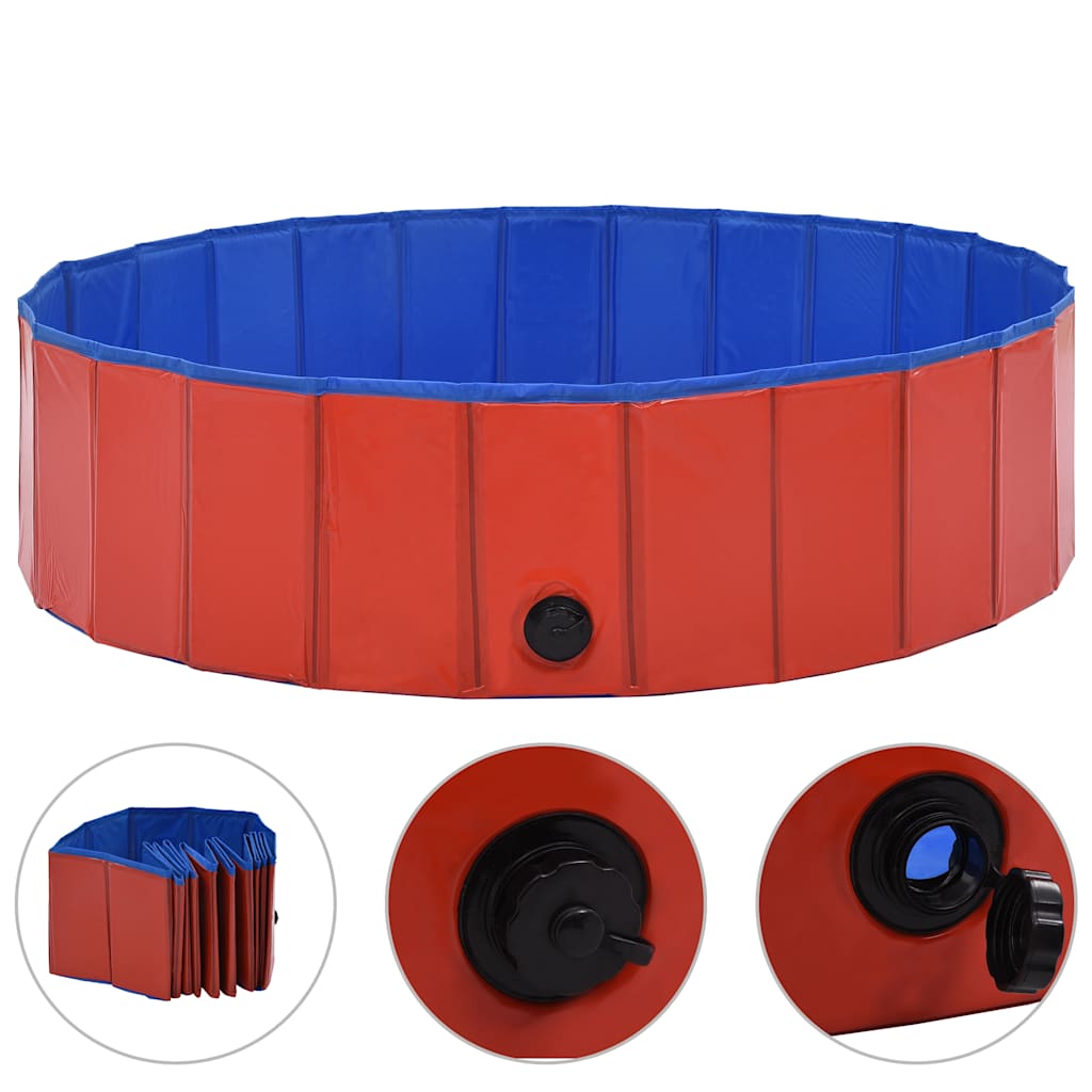 Hundepool Rot Ø200 x 30 cm Dicker PVC