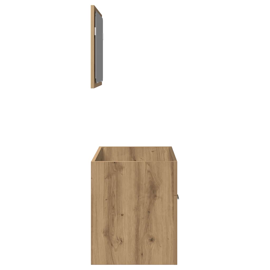 2-tlg. Badmöbel-Set Weiß Holzwerkstoff