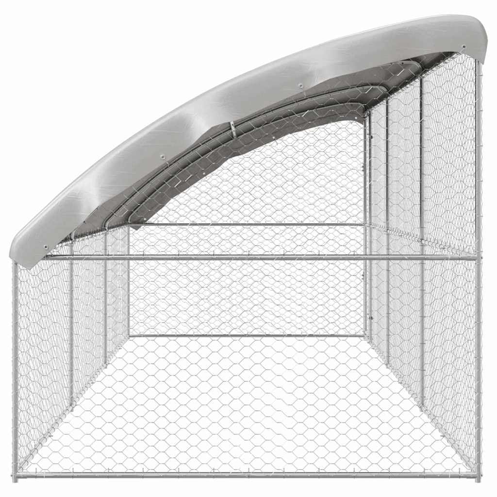 Hundekäfig 2 pcs Silber 4 x 2 x 2 m Verzinkter Stahl