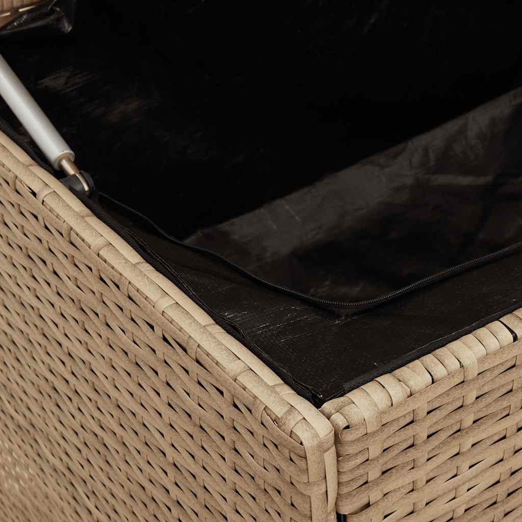 Garten-Aufbewahrungsbox Schwarz 110 x 50 x 58 cm Poly Rattan