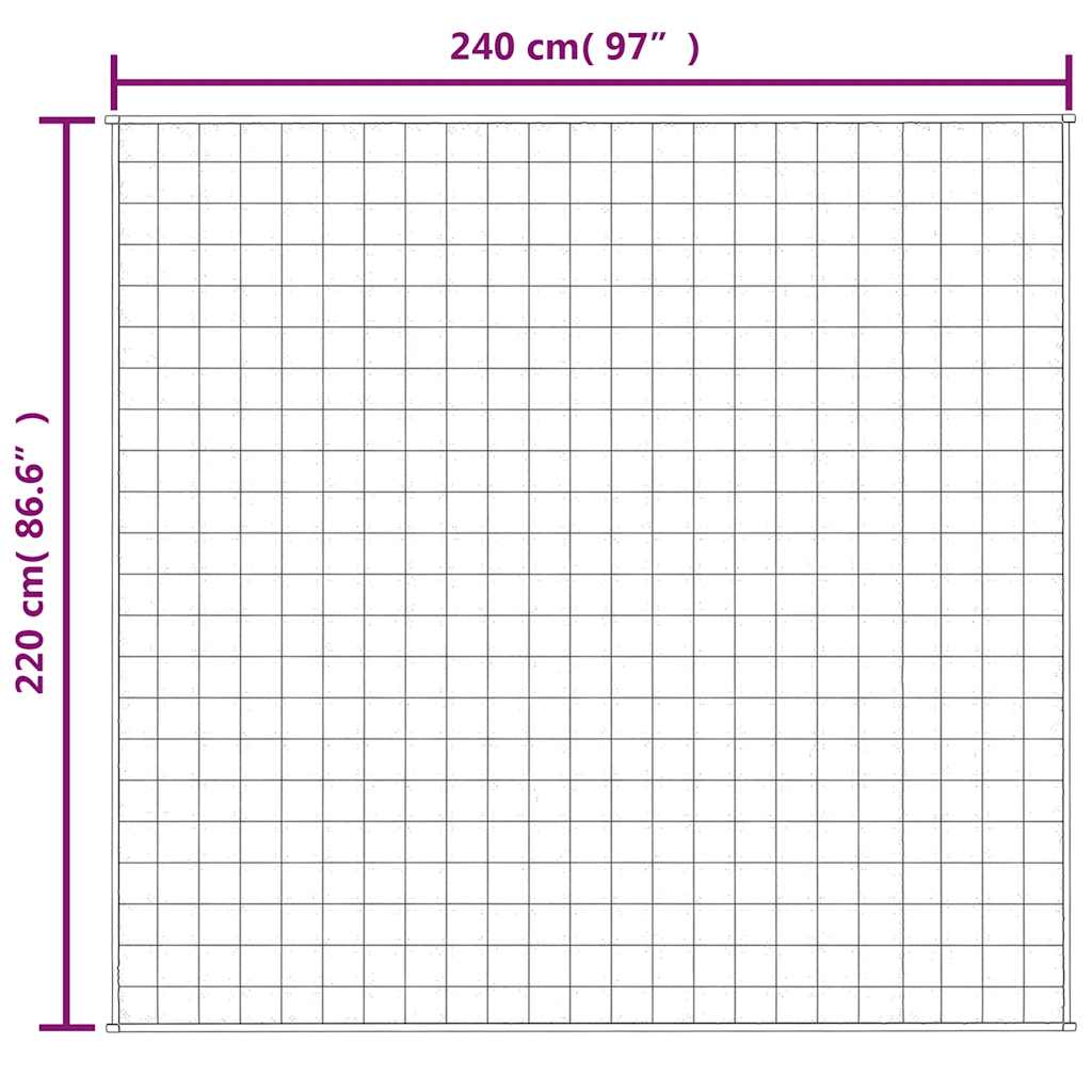 Gewichtsdecke Grau 122x183 cm 5 kg Stoff