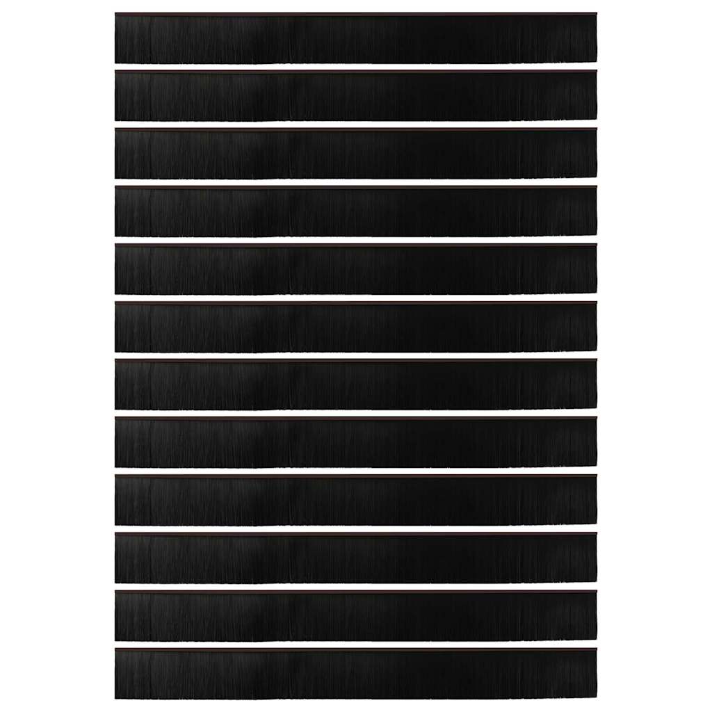 Aufsteck Türbürstendichtungen 2 pcs Braun 100 cm