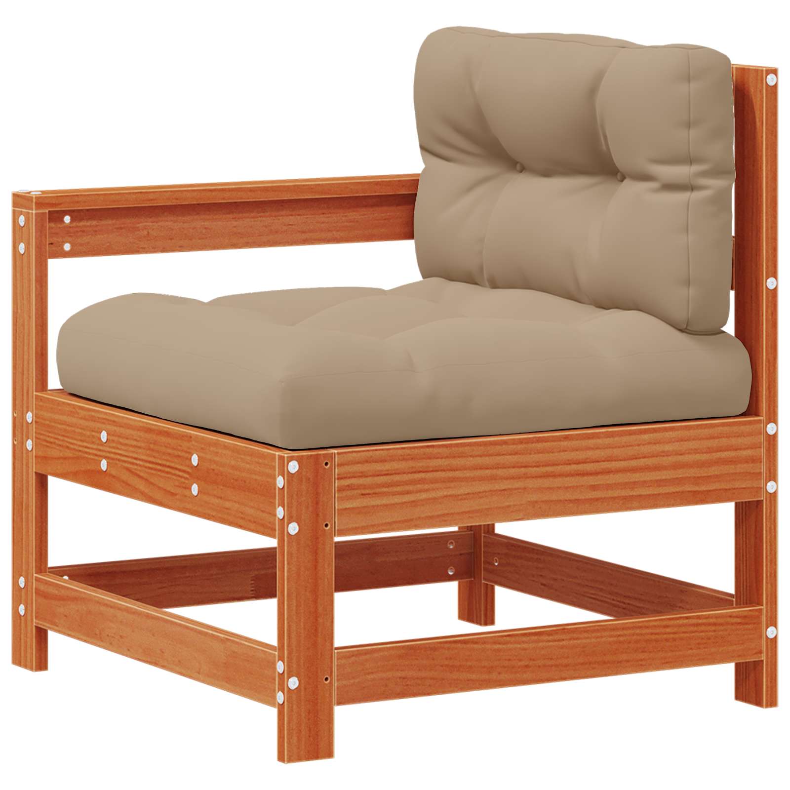 10-tlg. Garten-Lounge-Set mit Kissen Kiefernholz Imprägniert
