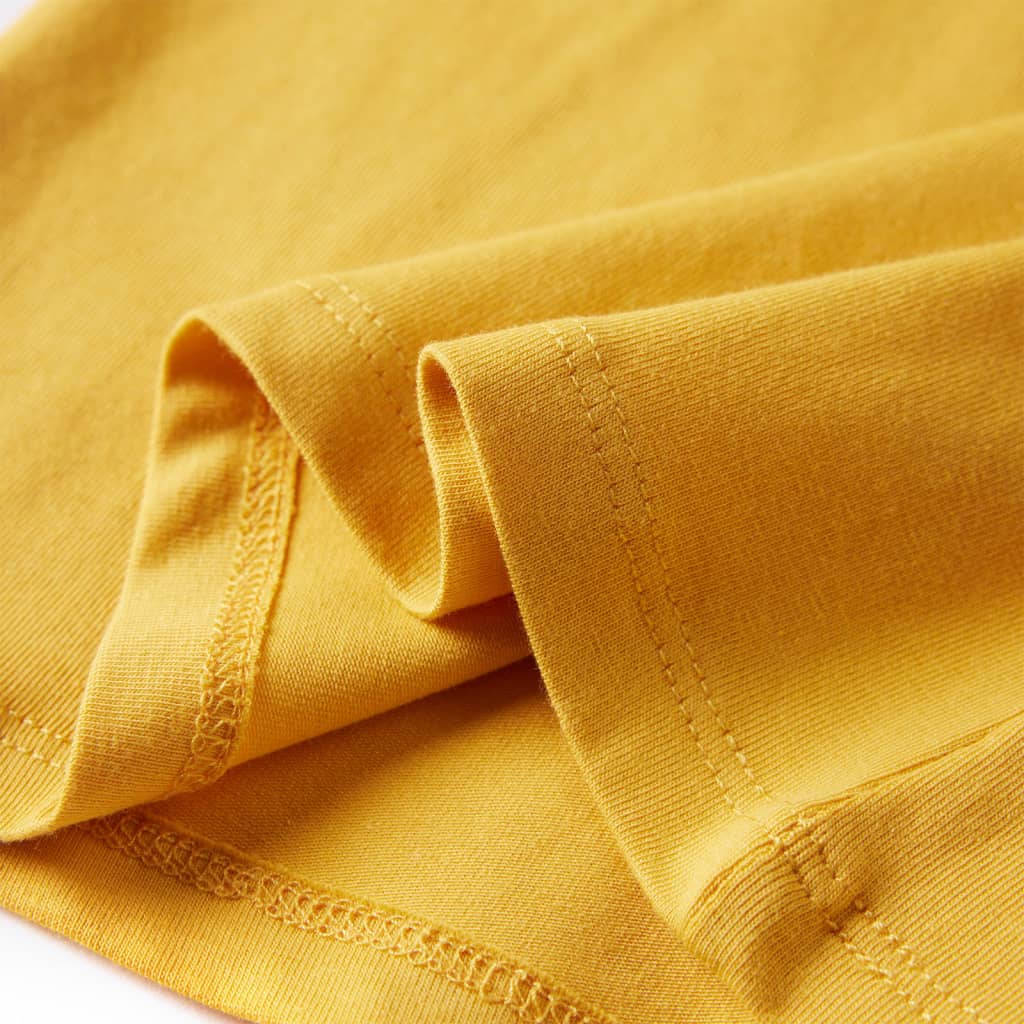 Kinder-Langarmshirt Dunkles Ocker 128