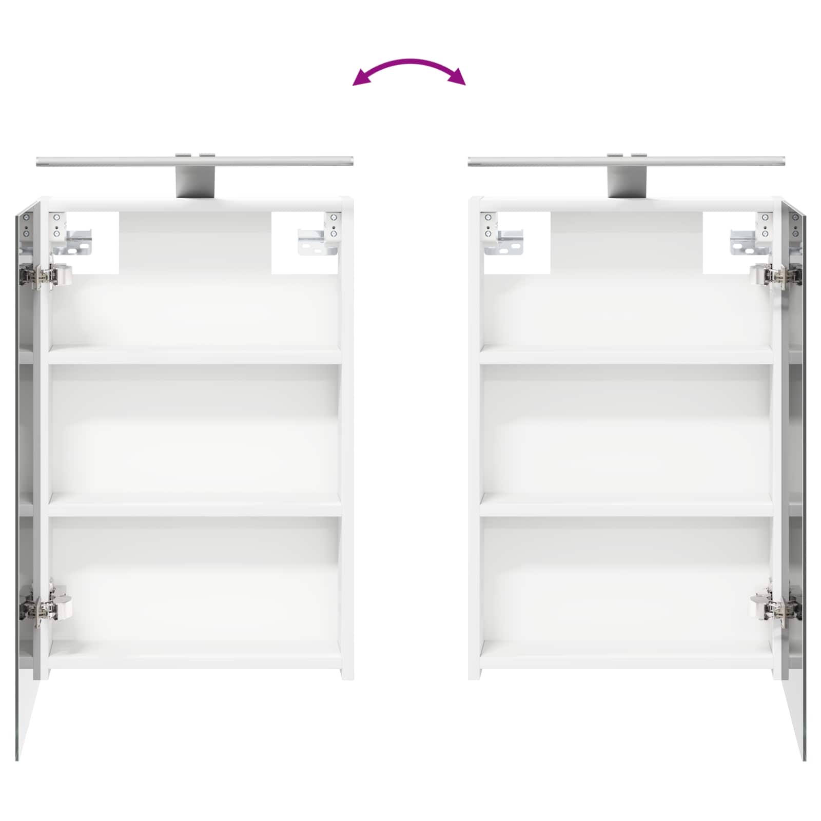 Badezimmerschrank-Set 3 pcs 80 x 10,5 x 50 cm Holzwerkstoff