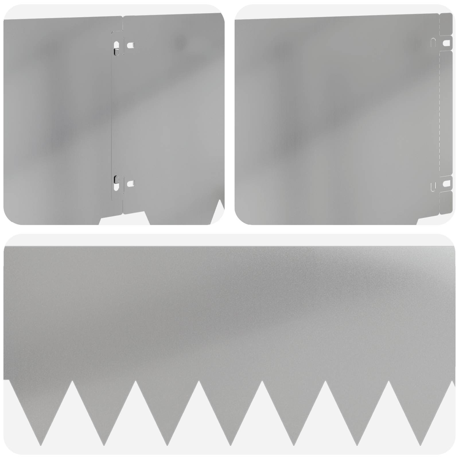 Raseneinfassung 10 pcs Länge Höhe 103 x 15 cm Stahl Schwarz