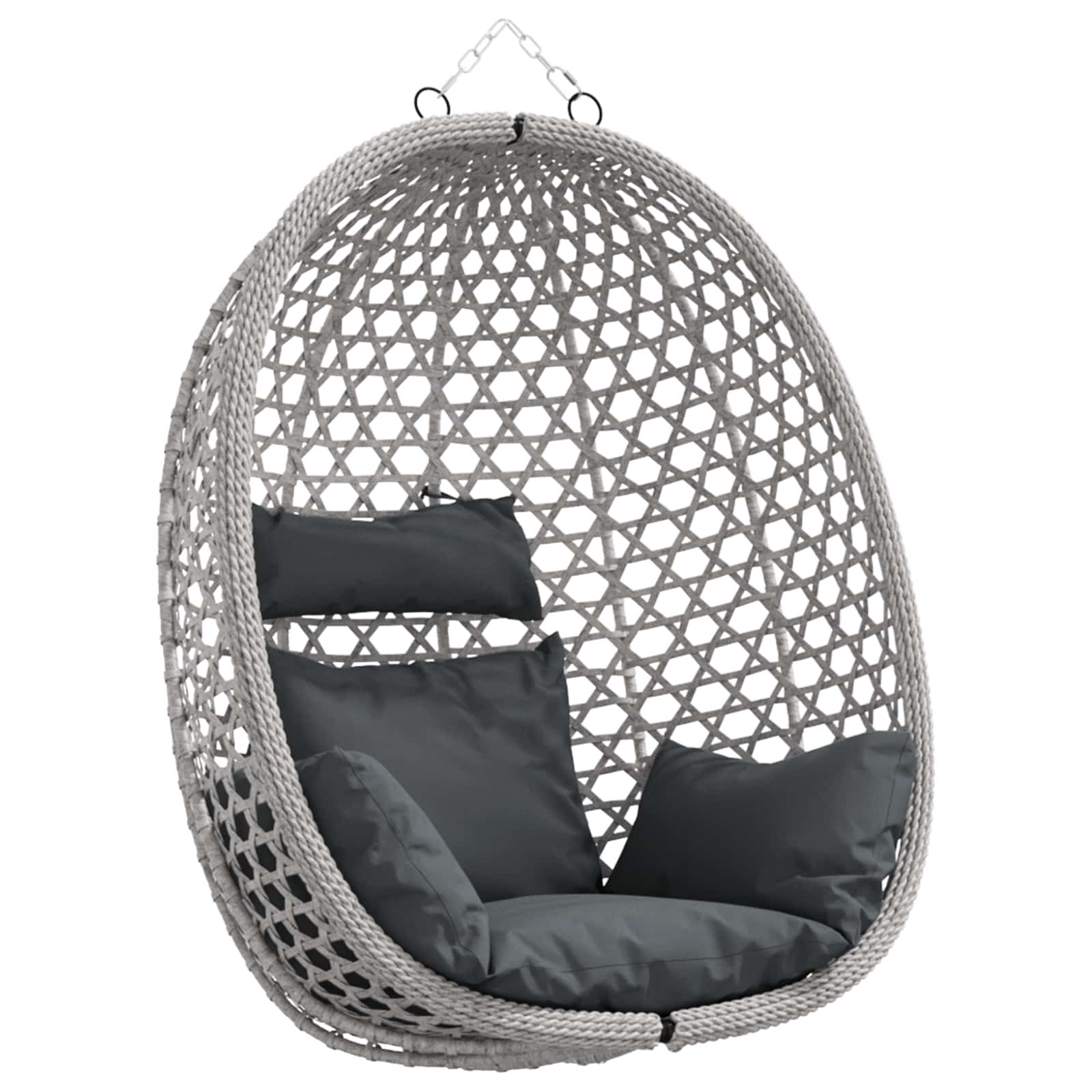 Hängesessel ohne Gestell Poly-Rattan 92 x 57,5 x 110 cm