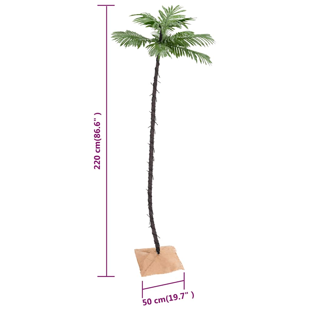 Künstliche Palme LED Warmweiß 72 LEDs 120 cm
