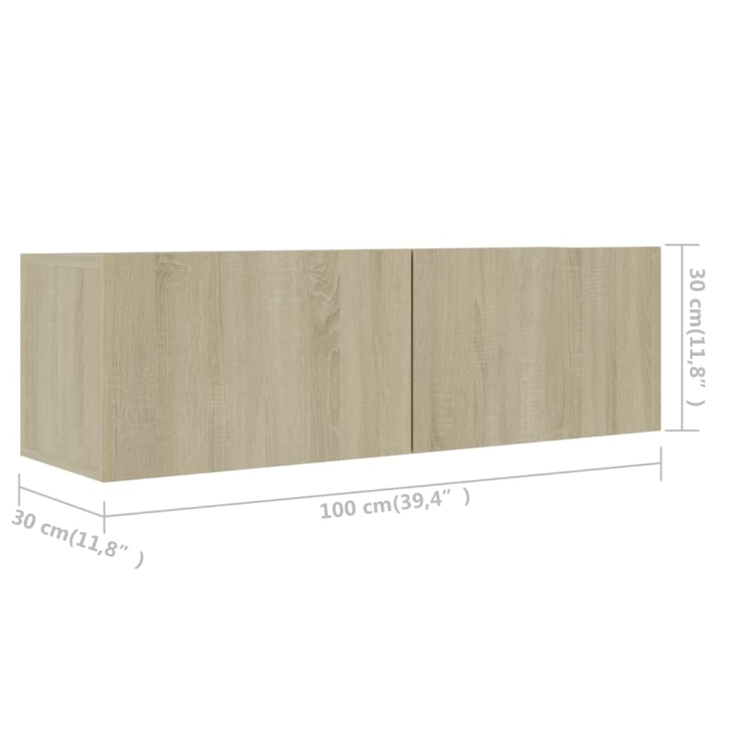 3-tlg. TV-Schrank-Set Weiß Holzwerkstoff