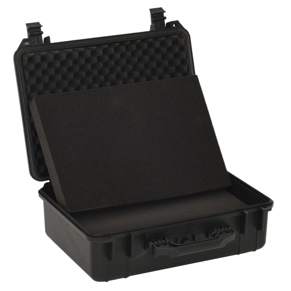 Koffer für Flugreise Tragbar Schwarz 46,5x21,5x17,5 cm PP