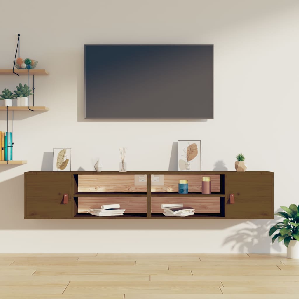 Wandschrank 80x30x30 cm Massivholz Kiefer