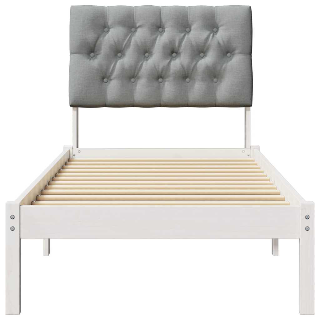 Bettgestell mit gepolstertem Kopfteil Braun 200 x 200 cm