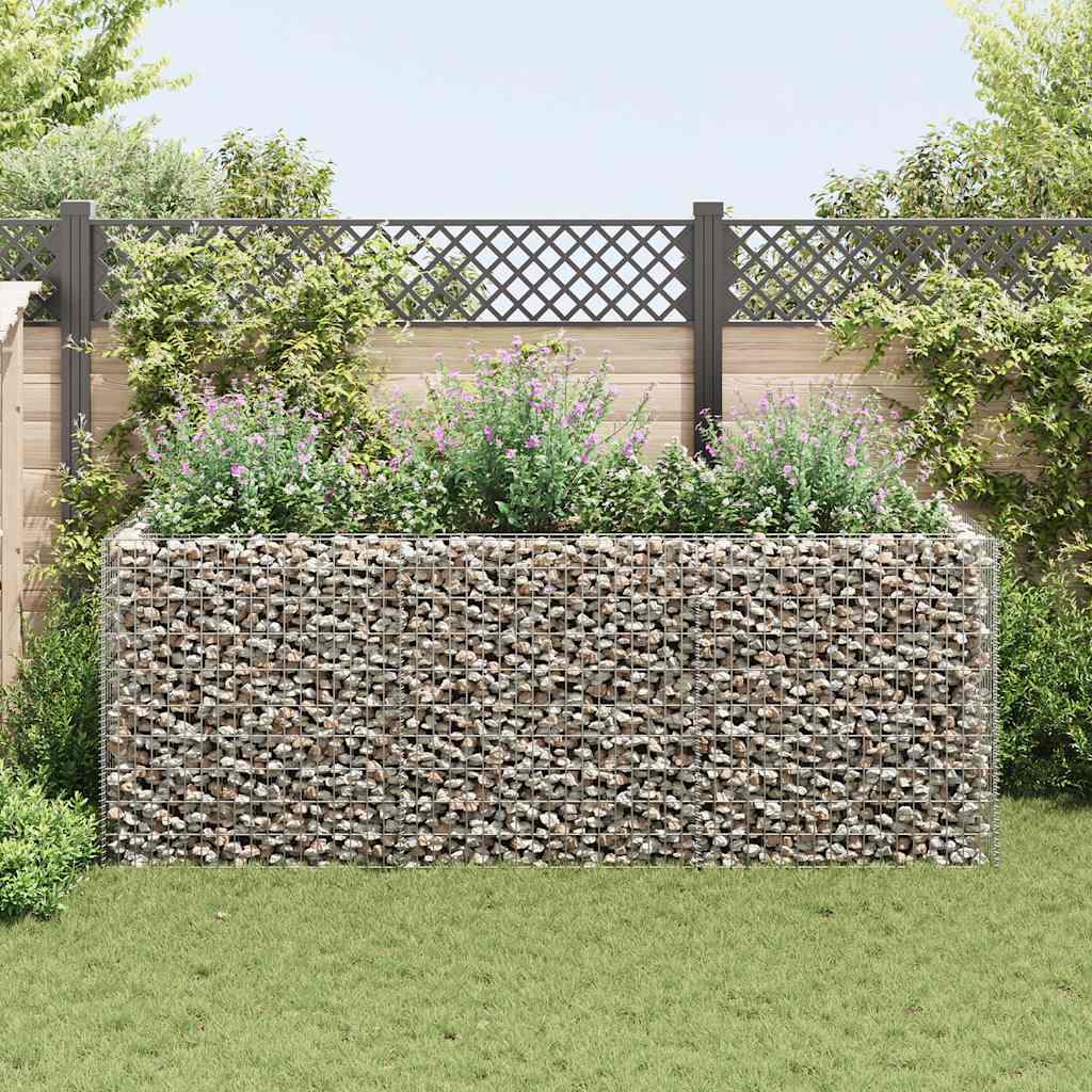 Gabionen-Hochbeet Stahl 360×90×100 cm